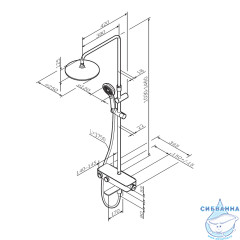 Душевая система AM.PM Inspire V2.0 F0750A522 1 режим (черный матовый)