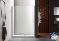 Дверь в нишу Aquatek AQ ARI RA 10020GM 100x200 профиль оружейная сталь, стекло прозрачное