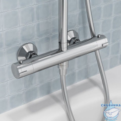 Душевая система с тропическим душем с термостатом, хром глянцевый, Kero, IDDIS, KERSB0Ti06