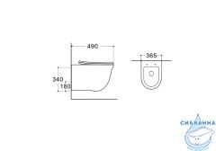 Унитаз подвесной безободковый Aquatek Классик AQ1112-00 с сиденьем Soft Close (микролифт)
