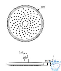 Душевая система Ideal Standard Ceraline  200 1 режим BD193AA (хром)