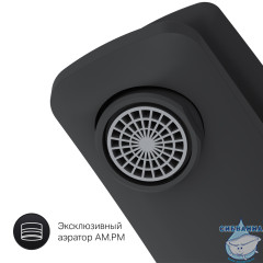 Смеситель для раковины AM.PM Gem F90A02122 (без донного клапана) (черный матовый)
