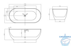 Акриловая ванна Abber 172х79 AB9241MW