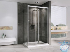 Душевое ограждение ABBER Sonnenstrand AG07100-S75 100x75 профиль хром, стекло  прозрачное (без поддона)