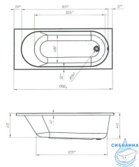 Акриловая ванна 1 MARKA Atlas 170x70 с каркасом