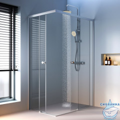 Душевое ограждение AM.PM X-Joy 120х80 W94G-403-12080-MТ профиль хром, стекло прозрачное (без поддона)