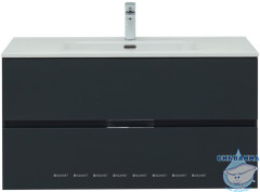 Тумба Aquanet Алвита New 100 с раковиной Flat 100 антрацит