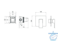 Встраиваемый смеситель для душа Aquatek Либра AQ1666CR (хром)
