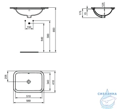 Раковина под столешницу 58 см Ideal Standard Connect E506101