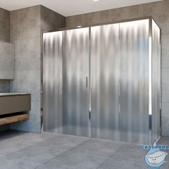 Душевое ограждение Vincea Garda 200x90 профиль хром, стекло шиншилла VSR-1G29020CH