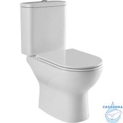 Унитаз напольный безободковый Aquanet Ray-C с бачком и сиденьем Soft Close (микролифт) 