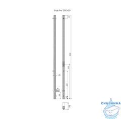 Полотенцесушитель электрический Indigo Style PRO (с таймером) 3х120 черный муар (с возможностью скрытого подключения, подключение R/L)