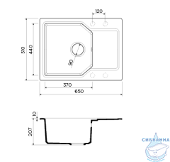 Кухонная мойка Omoikiri Yonaka-65-BE ваниль 4993342