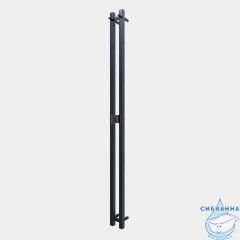 Полотенцесушитель электрический Terminus Duo 11х160 квадратная (с возможностью скрытого подключения) (черный матовый)