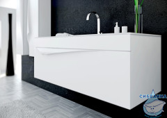 Тумба Aqwella Papyrus 120 белый  с раковиной Aqwella Elegance 120 