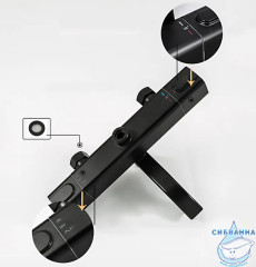 Душевая система Gappo G2491-6 230 1 режим (черный матовый)