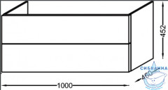 Тумба под раковину Jacob Delafon Vox 100 EB2075-R1-N18 белый