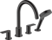 Смеситель для ванны на борт Hansgrohe Vernis Shape 71459670 (черный матовый)