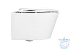 Унитаз подвесной безободковый Aquatek Оберон AQ1363W-00 с сиденьем Soft Close (микролифт)
