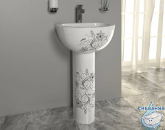 Раковина 49 см Sanita luxe Арт Флора ARTSLWB10