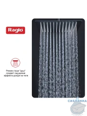 Верхний душ Raglo 300 R451.55.06 (черный матовый)