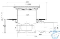 Дренажный трап для душа Pestan Confluo Standard 13000005
