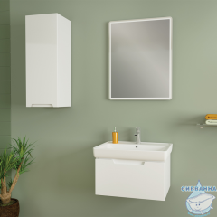 Тумба Dreja Tiny 45 белый глянец с раковиной Мини 50