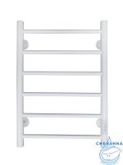 Полотенцесушитель электрический Санприз Аврора П6 40х60  (белый матовый) (подключение универсальное)