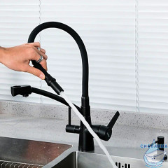 Смеситель для кухни Gappo G4398-16 (черный матовый)