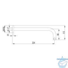 Держатель верхнего душа Lemark LM3787GM (графит)