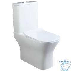 Унитаз напольный безободковый со смывом торнадо Calypso CS4852UQ-OK с бачком и сиденьем Soft Close (микролифт)
