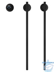 Полотенцесушитель электрический  Wonzon&Woghand Dortmund 46х58 WW-A362-MB (с возможностью скрытого подключения, подключение универсальное) (черный матовый)