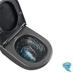 Унитаз подвесной безободковый Lemark Glazer 9612004 с сиденьем быстросъемным Soft Close (микролифт)