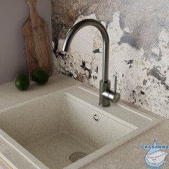 Смеситель для кухни Oliveeka OL-963002-BGM (оружейная сталь )