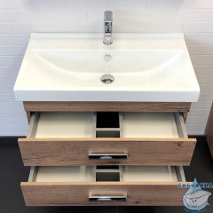 Тумба Comforty Никосия 80 дуб темный с раковиной Comforty 80 00-00008856