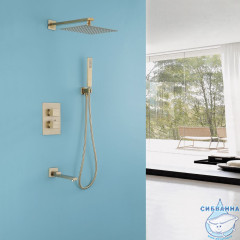 Душевая система Abber Daheim 250 1 режим AF8250G (золото матовое)