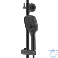 Душевая система Azario Alanti 250 1 режим AZ-K2332-1B (черный матовый)