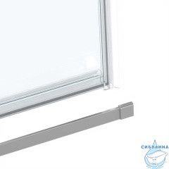 Дверь в нишу Vincea Комо софт 110 профиль хром, стекло прозрачное VDS-1CS110CL
