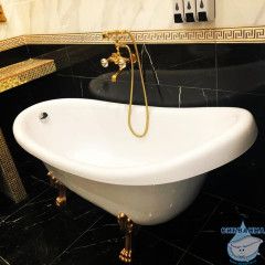 Ванна из литьевого мрамора New Line Sanitary Даллас на ножках 168х76