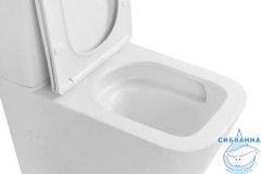 Унитаз напольный Abber Rechteck AC1210TMW с бачком и сиденьем Soft Close (микролифт)