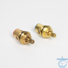 Кран-букса для смесителя, керамика, 180°, 20 зубцов, G1/2", М24, h=45 мм, IDDIS, 998CR451SM-2