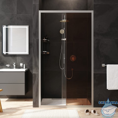 Дверь в нишу AM.PM Gem W90G-110-1-195MBr 110 см профиль хром, стекло бронзовое