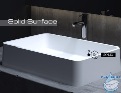 Раковина на столешницу 60 см Salini Gloria 307 (материал solix, белый матовый)