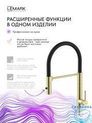 Смеситель для кухни Lemark Белуга LMF-8074B-BRLG (брашированное золото)