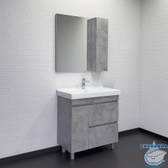 Тумба Comforty Осло 80 бетон светлыйс раковиной Comforty 80 00-00012959