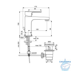 Смеситель для раковины Ideal Standard Cerafine D BC491AA (с донным клапаном) (хром)