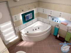 Акриловая ванна Bas Вектра 150х90 R с каркасом