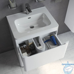 Тумба с умывальником, напольная, 60 см, белая, Edifice, IDDIS, EDI60WFi95K