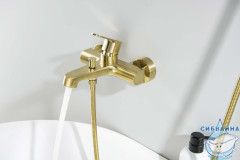 Смеситель для ванны Aquatek Оберон AQ1249BG (золото шлифованное)