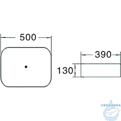 Раковина на столешницу 50 см SantiLine SL-1051MW